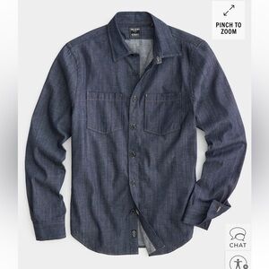 Todd Snyder X Albiate Men's Denim Shirt, Sz Medium, 100% Cotton Portugal